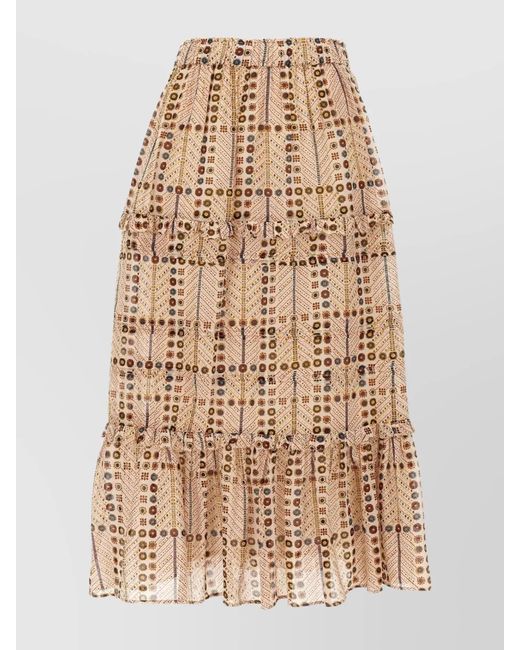 Isabel Marant Natural Cotton A-Line Skirt