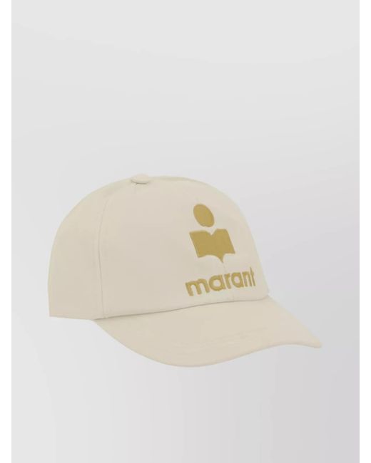 Isabel Marant Natural Tyron Cotton Baseball Hat With Sporty Style