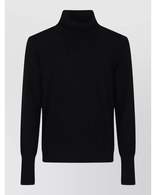 Ballantyne Black Turtleneck Sweater Ribbed Cuffs And Hem for men