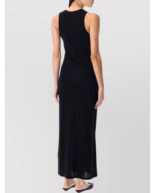 Loulou Black Sleeveless Scoop-Neck Maxi Dress