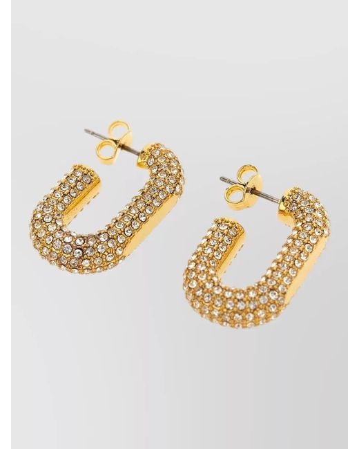 Rabanne Metallic Crystal-Embellished Earrings