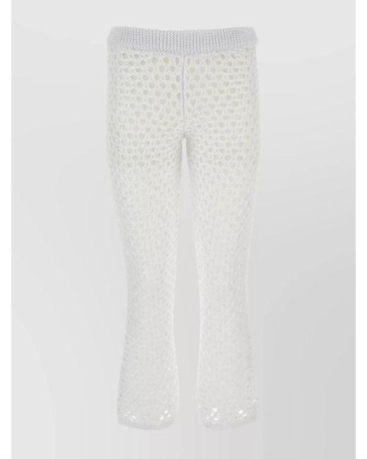 Valentino Garavani White Mesh Trousers