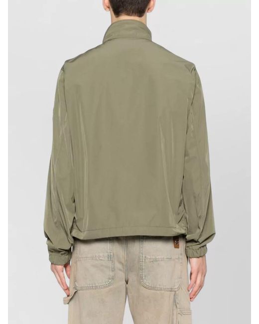 Stone Island Natural Polyester Stand Collar Zip Lightweight Jacket for men