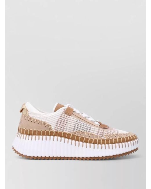 Chloé Multicolor Mesh Low-Top Sneakers