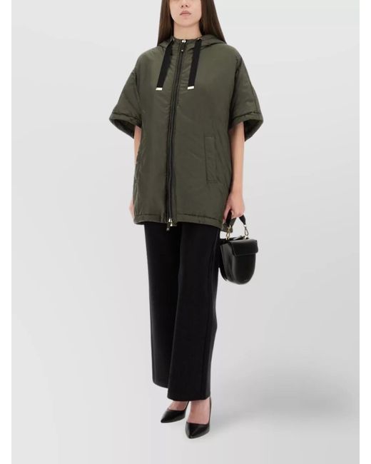 Max Mara Green Padded Parka Coat