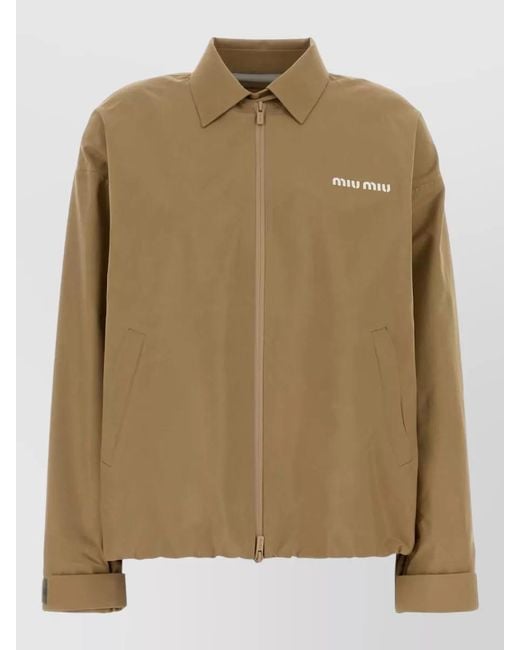 Miu Miu Natural Technical Fitted Jacket