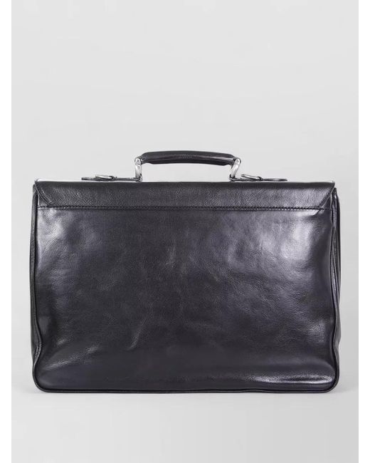SAIT Gray Briefcase Dual Pockets Front Flap Handle for men