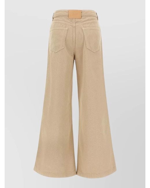 Nude Natural Tilda Pants Wide Leg Belt Loops Pockets