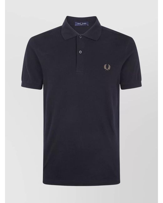 Fred Perry Blue Cotton Polo Shirt for men