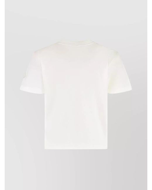 Moncler Natural Cotton Crew-Neck T-Shirt