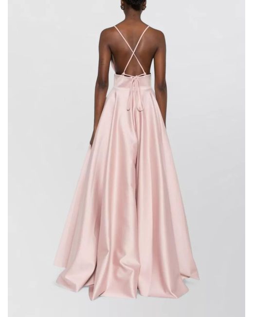 Solace London Pink Avallon Maxi Dress Cutout Open Back