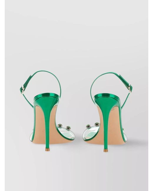 Gianvito Rossi Green Leather Sandals