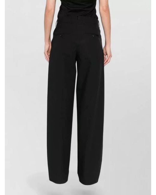 Cellar Door Black Wendy Trousers Belt Loops Pleated Front