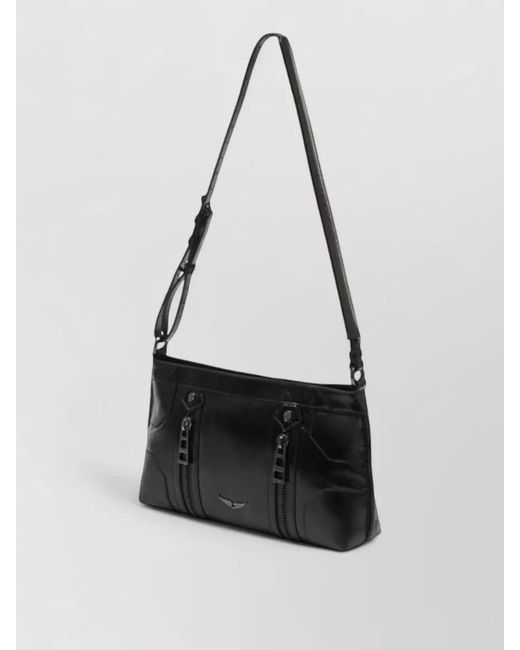 Zadig & Voltaire Black Rock Leather Shoulder Bag