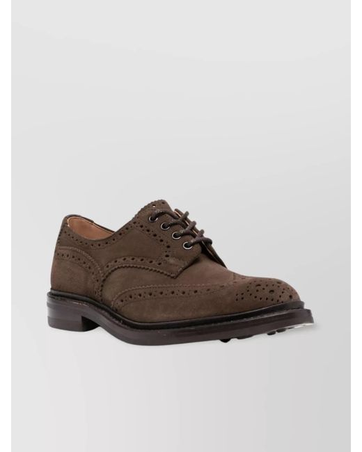 Tricker's Brown Leather Lace Up Shoes for men