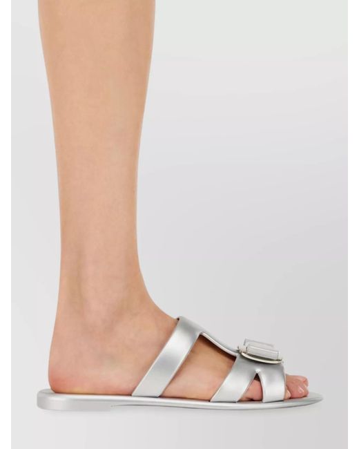 Ferragamo Multicolor Rubber Flat Slide Sandals