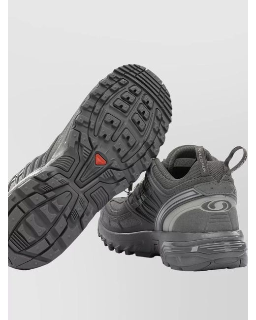 Salomon Gray Leather Low-Top Sneakers for men