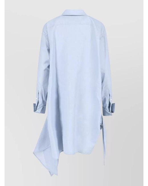 J.W. Anderson Blue Knee Length Dress Asymmetric Hem Cuffs