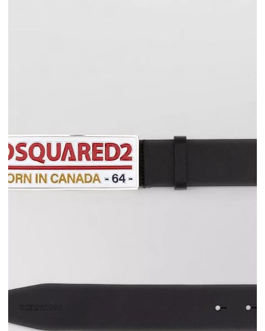 DSquared² Red Leather Belt Adjustable Fit Refined Design for men