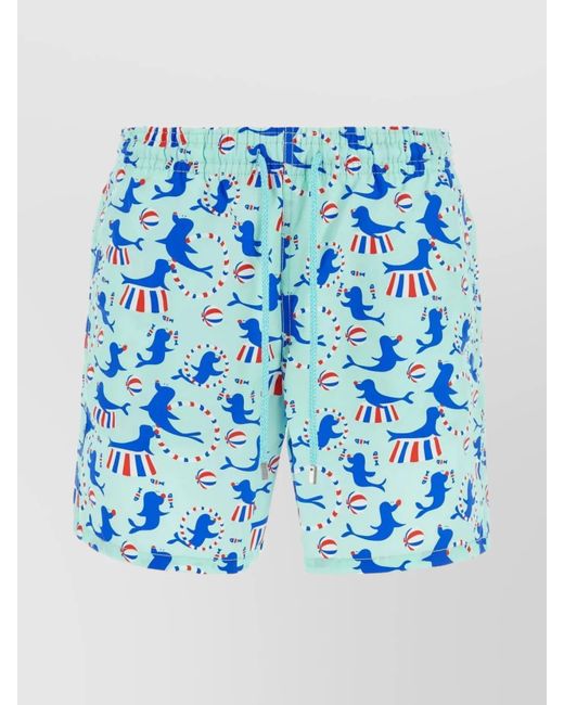 Vilebrequin Men's Blue Unique Print Nylon Swim Shorts