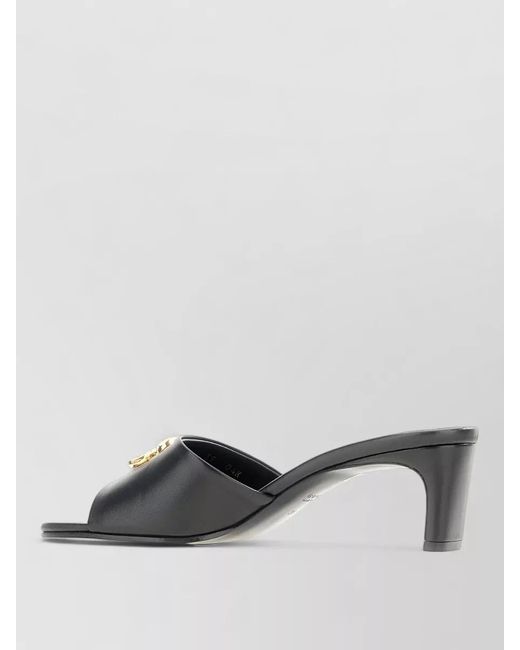 Gucci Multicolor Nappa Leather Mules Detail Mid Heel