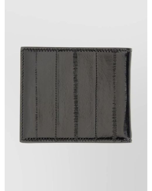 Dolce & Gabbana Gray Textured Bi-Fold Wallet And Cardholder for men