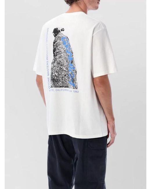 Gramicci White Stone Masters Graphic Cotton Crew T-Shirt for men