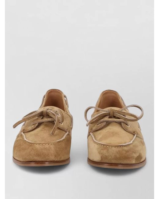 Bally Brown Suede Finish Lace Up Shoes Rubber Sole