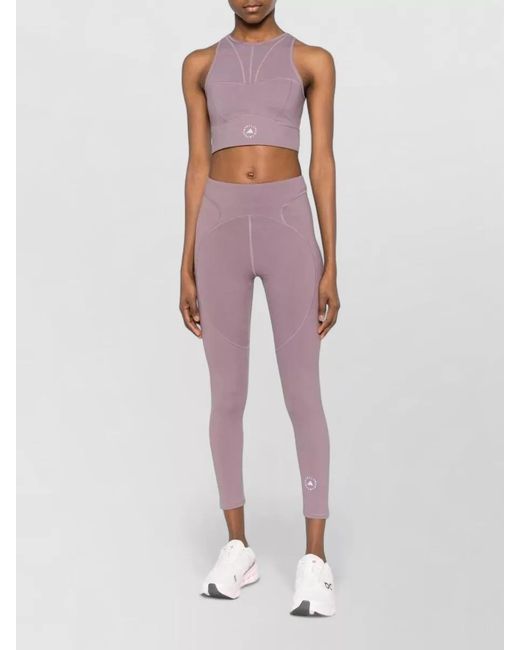 Adidas By Stella McCartney Purple Racerback Mesh Bralette Crop Top