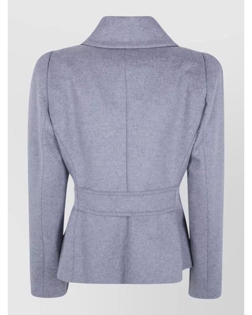 7 For All Mankind Blue Virgin Wool Double Breasted Jacket