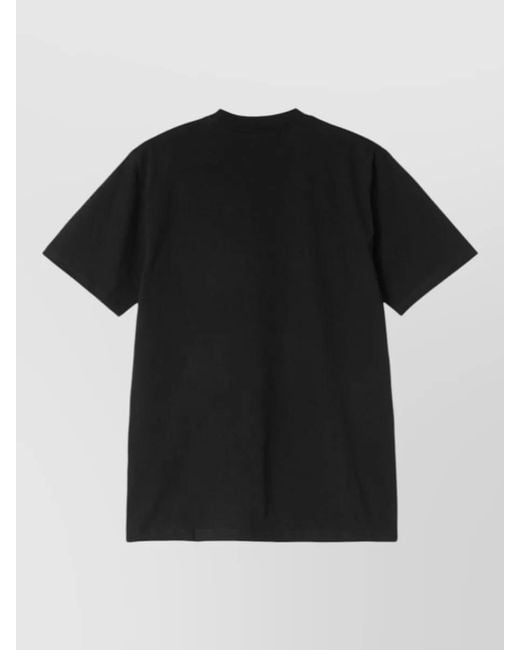 Carhartt Black Organic Cotton Graphic Print Crew Neck T-Shirt for men