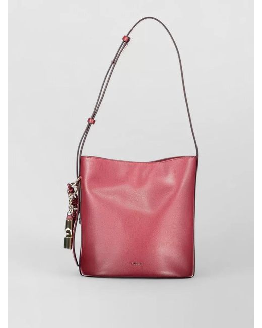 Furla Pink Leather Bucket Bag