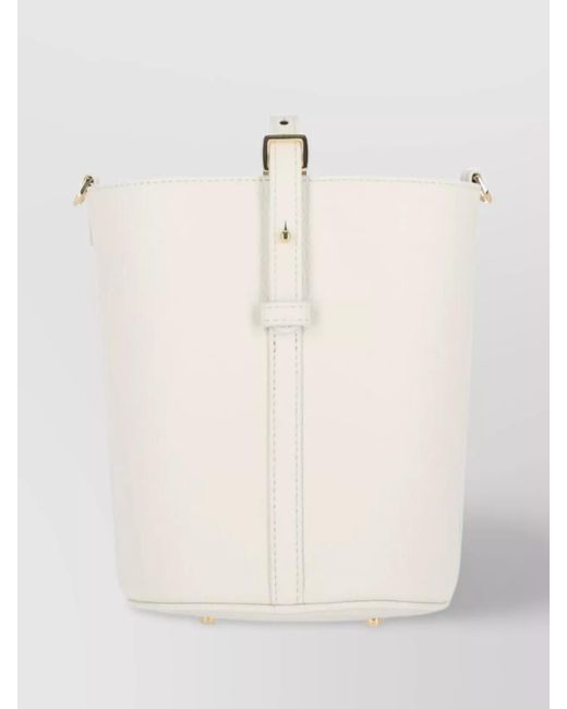 Patou Natural Leather Bucket Bag