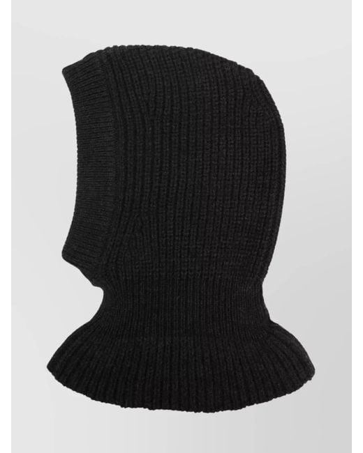 Lemaire Black Wool Blend Balaclava for men