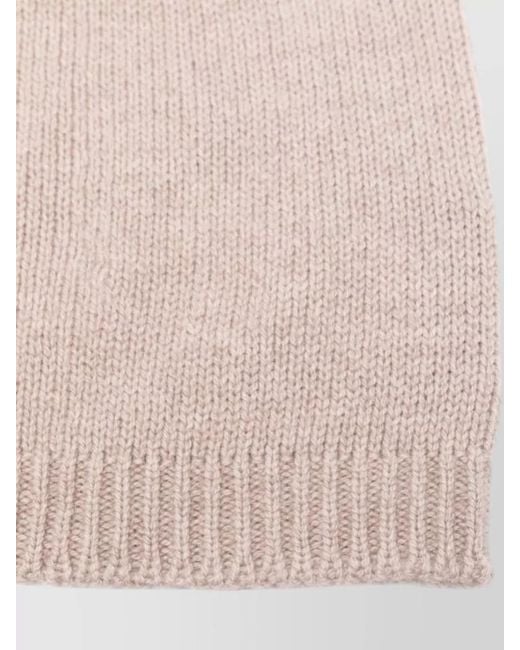 Fabiana Filippi Pink Wool Knit Beanie Hat Ribbed Hem