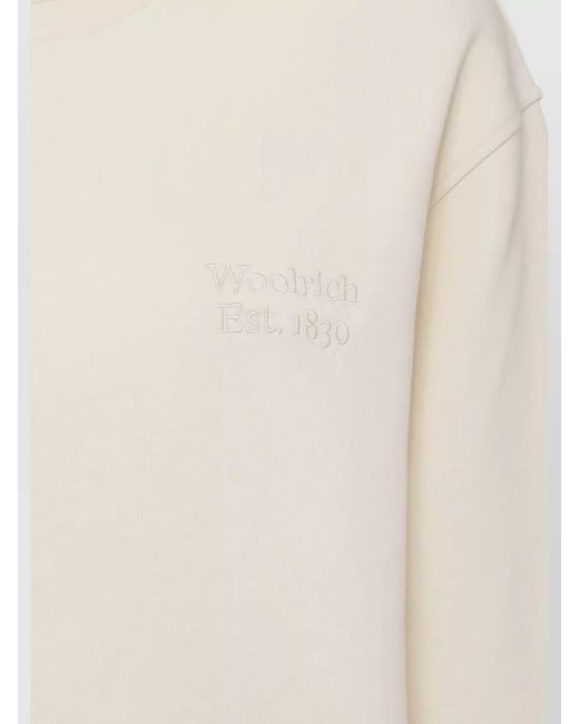 Woolrich Natural Logo-Print Sweatshirt