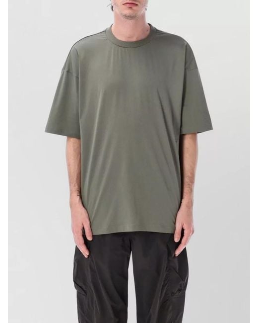 Oakley Gray Stretch Cotton Top Crew Neck Zip Pocket for men