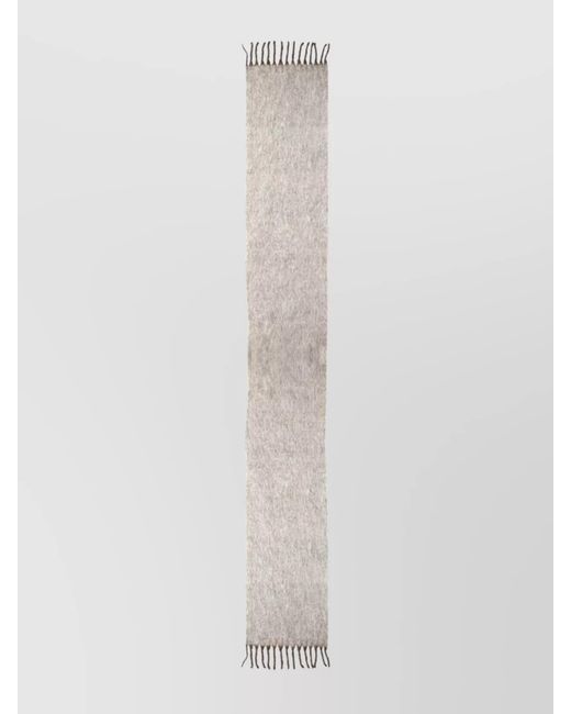 Ruslan Baginskiy White Wool Scarf