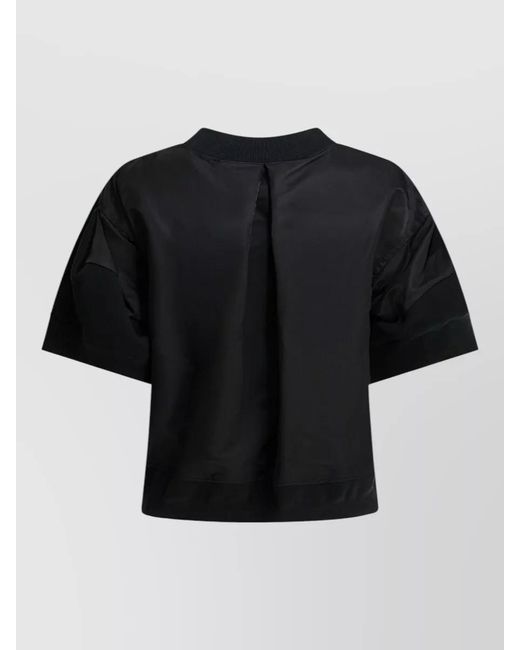 Sacai Black Crew Neck Sweatshirt