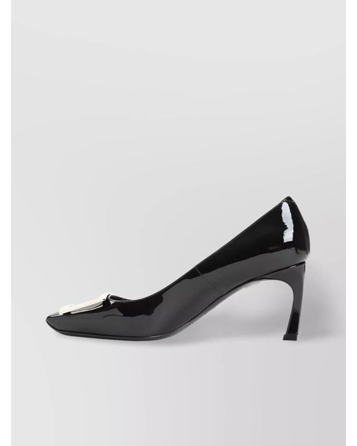Roger Vivier Black Leather Belle Vivier Trompette Pumps
