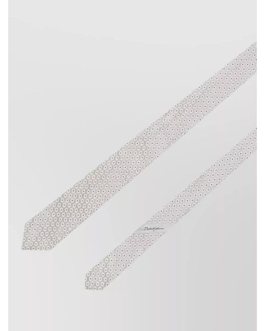 Dolce & Gabbana White Silk Tie for men