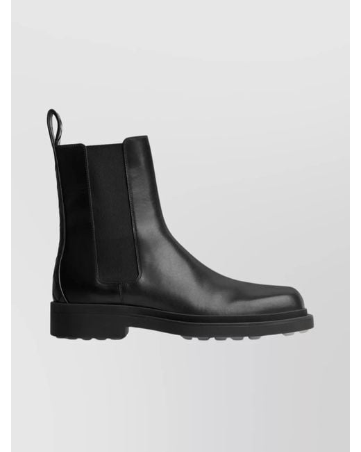 Bottega Veneta Black Leather Chelsea Boots for men