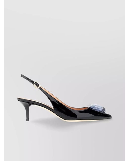 Gianvito Rossi Metallic Jaipur Leather Pumps Jewel Embellishment