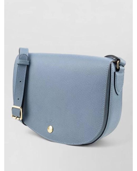 Longchamp Blue Shoulder Bag Adjustable Strap Tone Hardware
