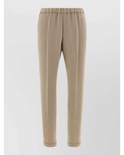 Alberto Biani Natural Tapered Trousers