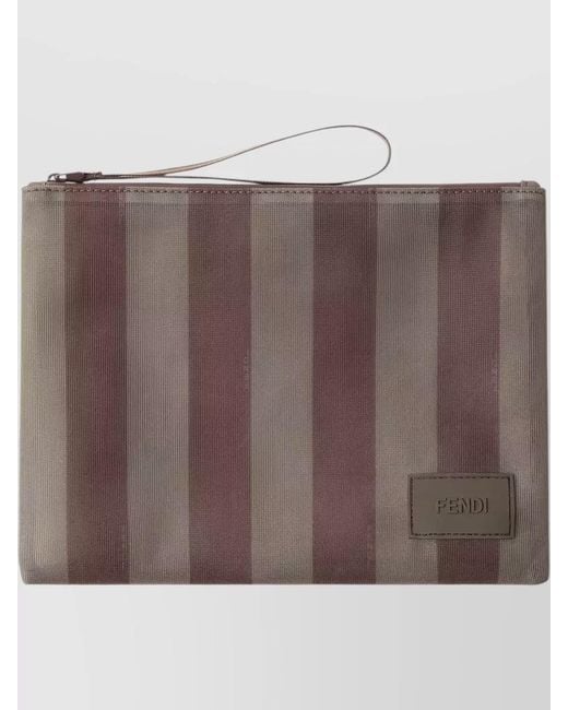 Fendi Red Reversible Triangle Bikini Top Pequin Stripes