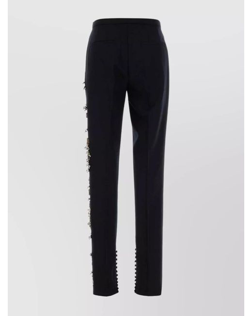 Dries Van Noten Blue Wool Tailored Trousers