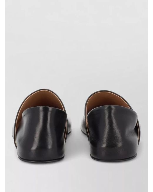 J.W. Anderson Gray Leather Loafer Shoe Round Toe Design