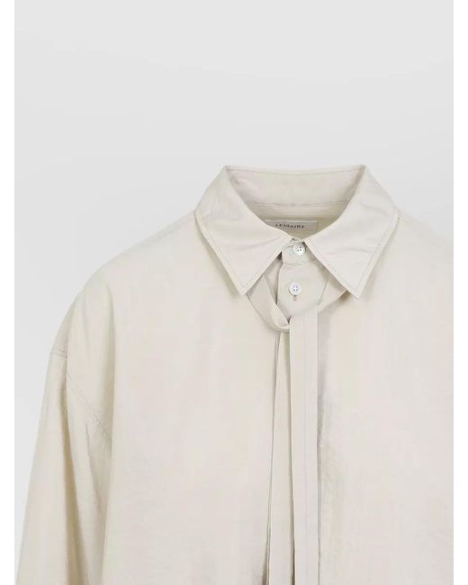 Lemaire White Silk Long Shirt