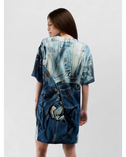 Moschino Blue Viscose Casual Dress